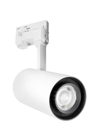 Lampa do montażu na szynie 3-fazowej, regulowana funkcja zoom TOKYO 25 biała - LED 25W 2700K: 1800-1955lm 3000K: 1860-2025lm 4000K: 2000-2175lm 100-240V IP20 15°-55° - HOFF LIGHT 