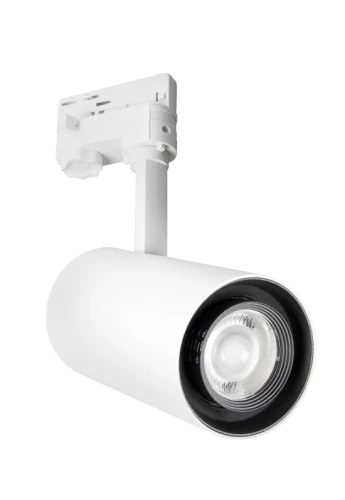 Lampa do montażu na szynie 3-fazowej, regulowana funkcja zoom TOKYO 25 biała - LED 25W 2700K: 1800-1955lm 3000K: 1860-2025lm 4000K: 2000-2175lm 100-240V IP20 15°-55° - HOFF LIGHT