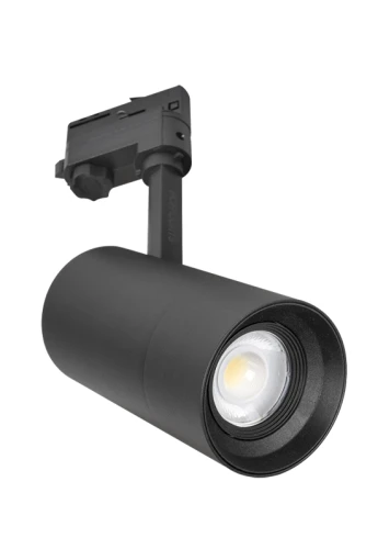 Lampa do montażu na szynie 3-fazowej, regulowana funkcja zoom TOKYO 25 czarna - LED 25W 2700K: 1800-1955lm 3000K: 1860-2025lm 4000K: 2000-2175lm 100-240V IP20 15°-55° - HOFF LIGHT