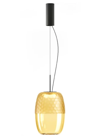Lampa wisząca ADAMAS mat black-bronze glass - LED 11W 2700K 746lm 220-240V AC IP20 dimmable DALI-Push DIM 33cm - PANZERI