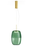 Lampa wisząca ADAMAS mat brass-forest green glass - LED 11W 2700K 746lm 220-240V AC IP20 dimmable DALI-Push DIM 33cm - PANZERI