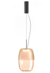 Lampa wisząca ADAMAS mat black-pink glass - LED 11W 2700K 746lm 220-240V AC IP20 dimmable DALI-Push DIM 33cm - PANZERI