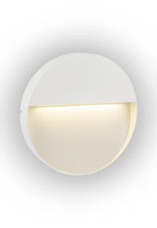 Lampa natynkowa ścienna ATHENS 9 ROUND biały - LED SMD 9W 3000K 740lm 100-240V IP54 40°- HOFF LIGHT