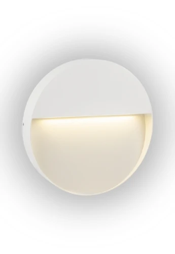Lampa natynkowa ścienna ATHENS 9 ROUND biały - LED SMD 9W 3000K 740lm 100-240V IP54 40°- HOFF LIGHT