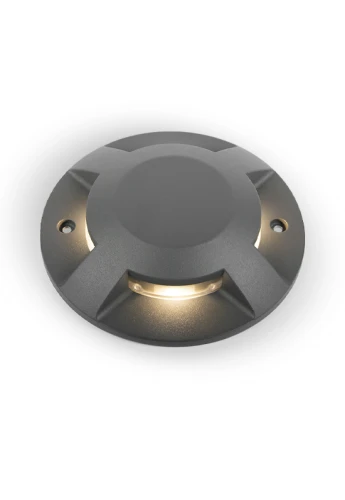 Oprawa oświetleniowa gruntowa zewnętrzna DUBLIN 4 SIDE antracyt - LED COB 4x3W 3000K 205lm 100-240V IP67 4x36°- HOFF LIGHT