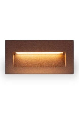 Lampa natynkowa ścienna BERGEN 4 CCT SWITCH corten - LED SMD 5W 2200-2700-3200-4000K 345-370-390-420lm 220-240V IP65 60°- HOFF LIGHT
