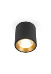 Lampa natynkowa sufitowa NEPAL7 ROUND czarno-mosiężny - LED COB 7W 3000K 500lm 220-240V IP20 24°- HOFF LIGHT