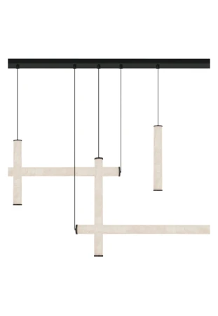 Lampa wisząca wewnętrzna 25421 piaskowa czerń-alabaster - LED 93W 3000K 6740lm 220-240V IP20 Triac 