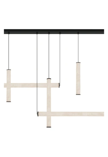 Lampa wisząca wewnętrzna 25421 piaskowa czerń-alabaster - LED 93W 3000K 6740lm 220-240V IP20 Triac