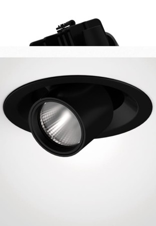 Wysuwany sufitowy wpuszczany projektor LED CCTEVO EXTRACTABLE 125 black - FL, 3000K, CRI90, 12W, IP20 - TARGETTI