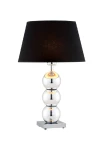 Lampa stołowa wewnętrzna FUDŻI czarny-chrom - E27 15W 230V IP20