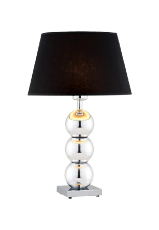 Lampa stołowa wewnętrzna FUDŻI czarny-chrom - E27 15W 230V IP20