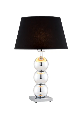 Lampa stołowa wewnętrzna FUDŻI czarny-chrom - E27 15W 230V IP20