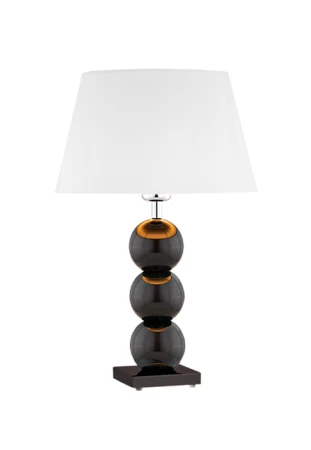 Lampa stołowa wewnętrzna FUDŻI biało-czarny - E27 15W 230V IP20