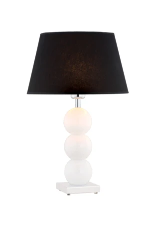 Lampa stołowa wewnętrzna FUDŻI czarno-biała - E27 15W 230V IP20