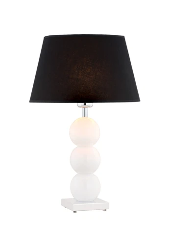 Lampa stołowa wewnętrzna FUDŻI czarno-biała - E27 15W 230V IP20