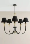 Żyrandol ROMA 5 BLACK - 5xE14 LED 10W 230V 50 Hz IP20