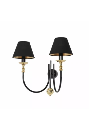 Lampa ścienna ROMA WALL 2 BLACK - 2xE14 LED 2x10W 230V 50 Hz IP20