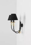 Lampa ścienna ROMA WALL 2 BLACK - 2xE14 LED 2x10W 230V 50 Hz IP20