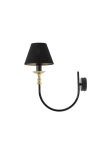 Lampa ścienna ROMA WALL BLACK - E14 LED 10W 230V 50 Hz IP20