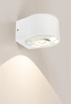 Lampa ścienna zewnętrzna SCOTLAND biała - LED COB 6W 3000K 320lm 100-240V IP65 100°- HOFF LIGHT
