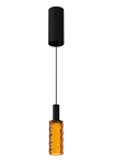 Lampa wisząca wewnętrzna SCENT PIXEL mat black-orange glass - LED 4W 3000K 181lm 220-240V AC ON-OFF IP20 - PANZERI