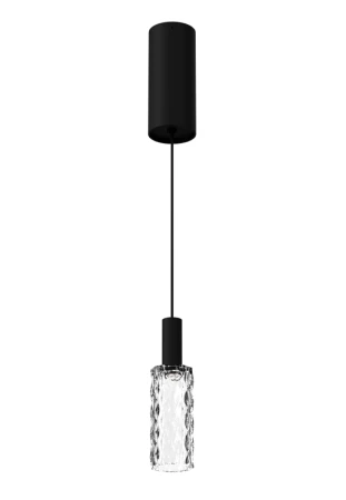Lampa wisząca wewnętrzna SCENT PIXEL mat black-transparent glass - LED 4W 3000K 181lm 220-240V AC ON-OFF IP20 - PANZERI