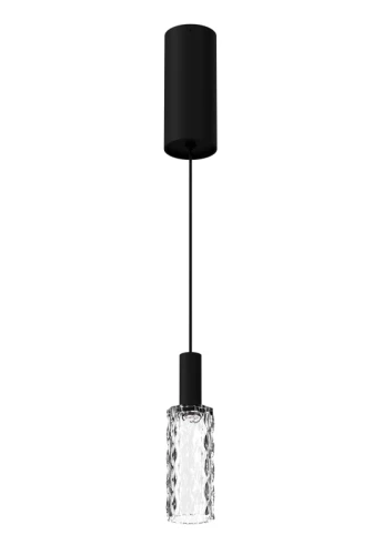 Lampa wisząca wewnętrzna SCENT PIXEL mat black-transparent glass - LED 4W 3000K 181lm 220-240V AC ON-OFF IP20 - PANZERI