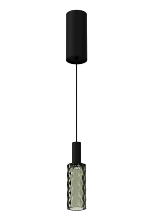 Lampa wisząca wewnętrzna SCENT PIXEL mat black-smoke grey glass - LED 4W 3000K 181lm 220-240V AC ON-OFF IP20 - PANZERI
