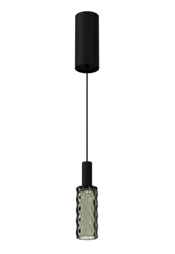 Lampa wisząca wewnętrzna SCENT PIXEL mat black-smoke grey glass - LED 4W 3000K 181lm 220-240V AC ON-OFF IP20 - PANZERI