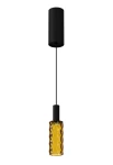 Lampa wisząca wewnętrzna SCENT PIXEL mat black-caramel glass - LED 4W 3000K 181lm 220-240V AC ON-OFF IP20 - PANZERI