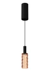 Lampa wisząca wewnętrzna SCENT PIXEL mat black-pink glass - LED 4W 3000K 181lm 220-240V AC ON-OFF IP20 - PANZERI