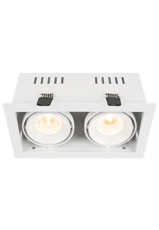 Oprawa oświetleniowa sufitowa wpuszczana COLOMBIA 20 biała - LED COB 2x10W 2700-3000-4000K 1340-1370-1600lm 450mA IP20 36° - HOFF LIGHT 