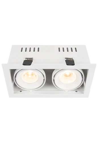 Oprawa oświetleniowa sufitowa wpuszczana COLOMBIA 20 biała - LED COB 2x10W 2700-3000-4000K 1340-1370-1600lm 450mA IP20 36° - HOFF LIGHT