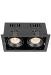 Oprawa oświetleniowa sufitowa wpuszczana COLOMBIA 20 czarna - LED COB 2x10W 2700-3000-4000K 1340-1370-1600lm 450mA IP20 36° - HOFF LIGHT 