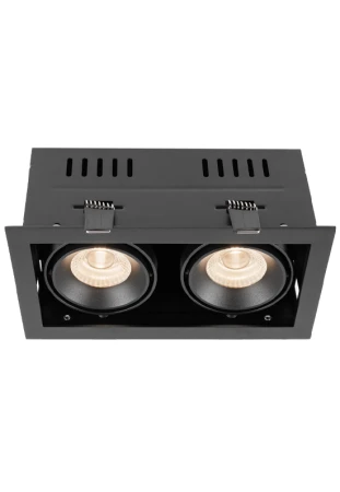 Oprawa oświetleniowa sufitowa wpuszczana COLOMBIA 20 czarna - LED COB 2x10W 2700-3000-4000K 1340-1370-1600lm 450mA IP20 36° - HOFF LIGHT 