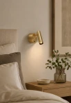 Lampa naścienna wewnętrzna ICELAND złota - LED COB 3W 3000K 160lm100-240V IP20 40° - HOFF LIGHT