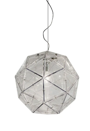 Lampa sufitowa wisząca POLIEDRO przezroczysta - 20W E27 230V IP20 - MARTINELLI LUCE
