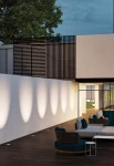 Oprawa oświetleniowa okrągła do gruntu zewnętrzna MOON Ø18,5 cm nikiel mat - LED 15W 3000K 1516lm 220-240V AC 15° IP67 - aranżacja