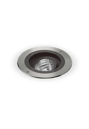 Oprawa oświetleniowa okrągła do gruntu zewnętrzna MOON Ø18,5 cm nikiel mat - LED 15W 3000K 1516lm 220-240V AC 15° IP67