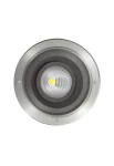 Oprawa oświetleniowa okrągła do gruntu zewnętrzna MOON Ø22 cm nikiel mat - LED 20W 3000K 1985lm 220-240V AC 15° IP67