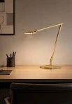 Lampa wolnostojąca biurkowa JACKIE mat brass - LED 10W 3000K 706lm 220-240V AC dimmable Step DIM - PANZERI