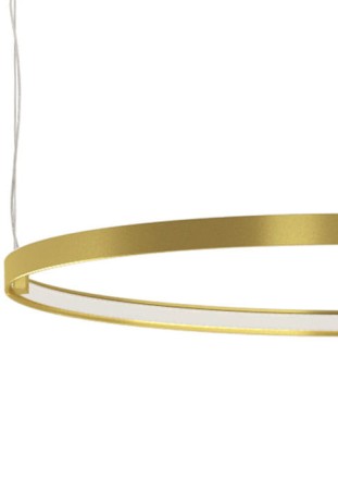 Lampa sufitowa wisząca ZERO ROUND SMART Ø75 mat brass - 2700K, CRI90, 220-240V AC z możliwością ściemniania (ZigBee) - PANZERI