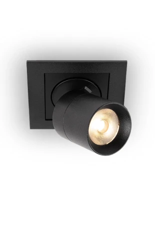 Oprawa oświetleniowa sufitowa wpuszczana PALERMO 3 czarna - LED SMD 3W 3000K 210lm 700mA IP20 24° UGR <19 - HOFF LIGHT