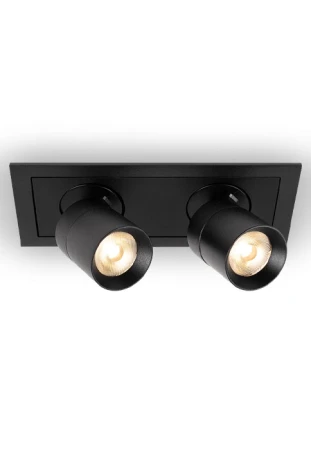 Oprawa oświetleniowa sufitowa wpuszczana PALERMO 6 czarna - LED SMD 6W 3000K 420lm 700mA IP20 24° UGR <19 - HOFF LIGHT