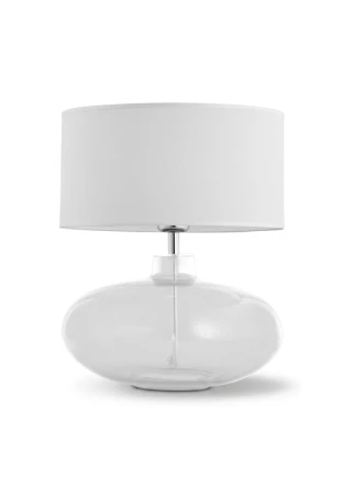 Lampa stołowa wewnętrzna SEKWANA przezroczysta-biała - E27 15W 230V IP20