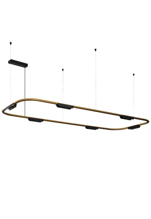 Oprawa sufitowa wisząca CORE złoto-czarna - LED 38W 3000K 6x338lm 200-240V AC 36° IP20 