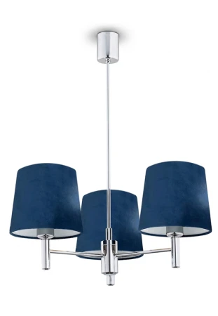 Lampa sufitowa wewnętrzna BOLZANO granatowy-chrom - E27 3x15W 230V IP20