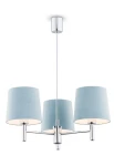 Lampa sufitowa wewnętrzna BOLZANO błękitny-chrom - E27 3x15W 230V IP20