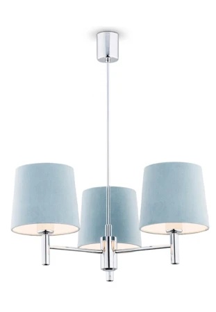 Lampa sufitowa wewnętrzna BOLZANO błękitny-chrom - E27 3x15W 230V IP20